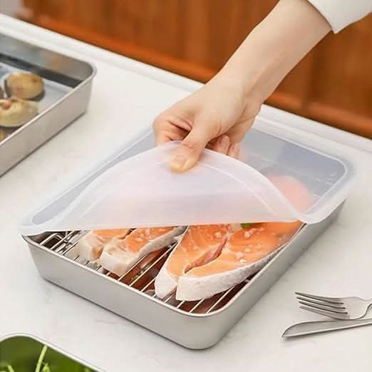 FreshLock Pro – Stainless Steel Storage Container | Airtight, Non-Stick Baking Tray & Leakproof Food Storage Box.