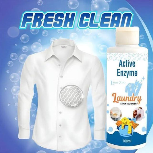 StainMagic™ Active Enzyme Laundry Stain Remover (2-Pack, 100ml) | All-in-One Fabric Spot Cleaner for Tough Stains.